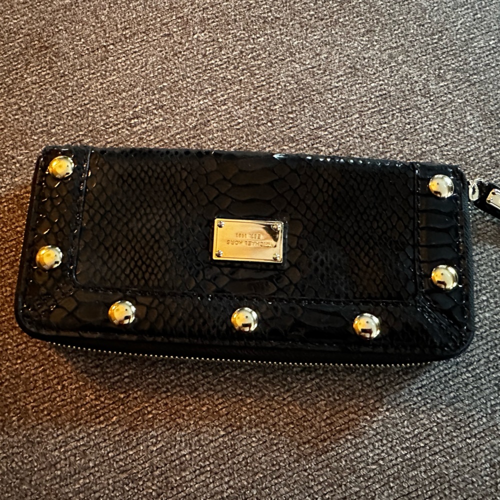 Michael Kors Python Embossed Soft Leather Zip Aro… - image 2